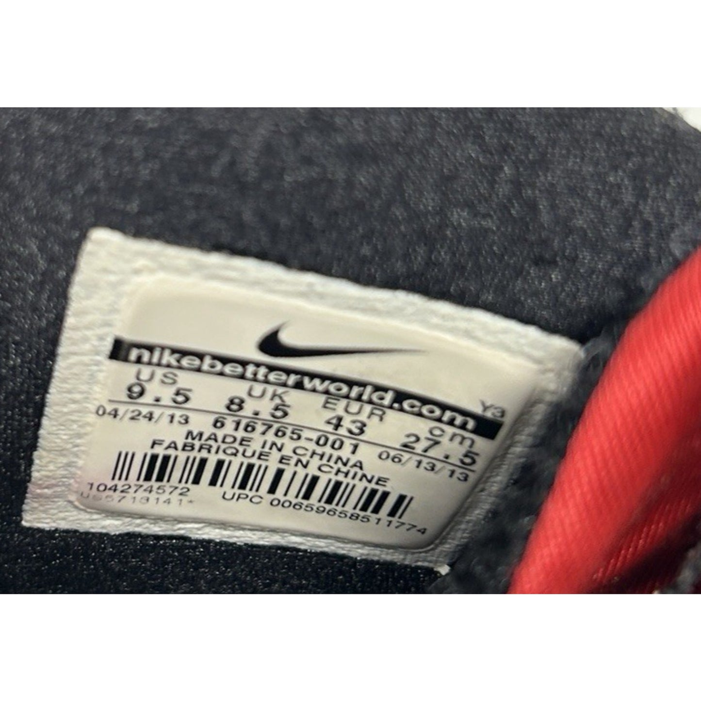 Nike Air Flightposite Exposed Zebra Sneakers Shoes 616765-001 Men's Size 9.5