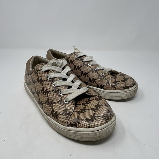 Michael Kors MK Signature Logo Canvas Lace Up Sneakers Mens Size 3 US