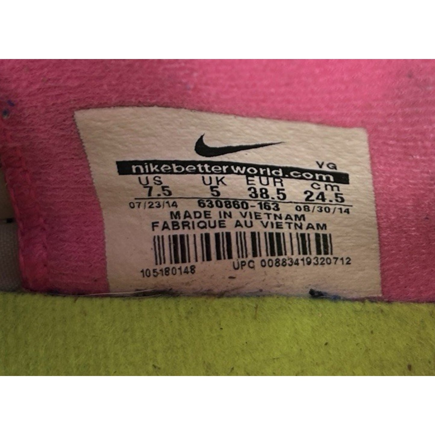 RARE🔥 Sz 7.5 Nike Tiempo Rio II FG White Pink Leather Soccer Cleats 630860-163