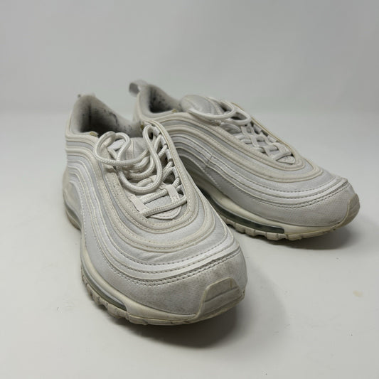 Nike Air Max 97 White Metallic Silver Shoes 921522-104 GS Size 6Y / Womens 7.5