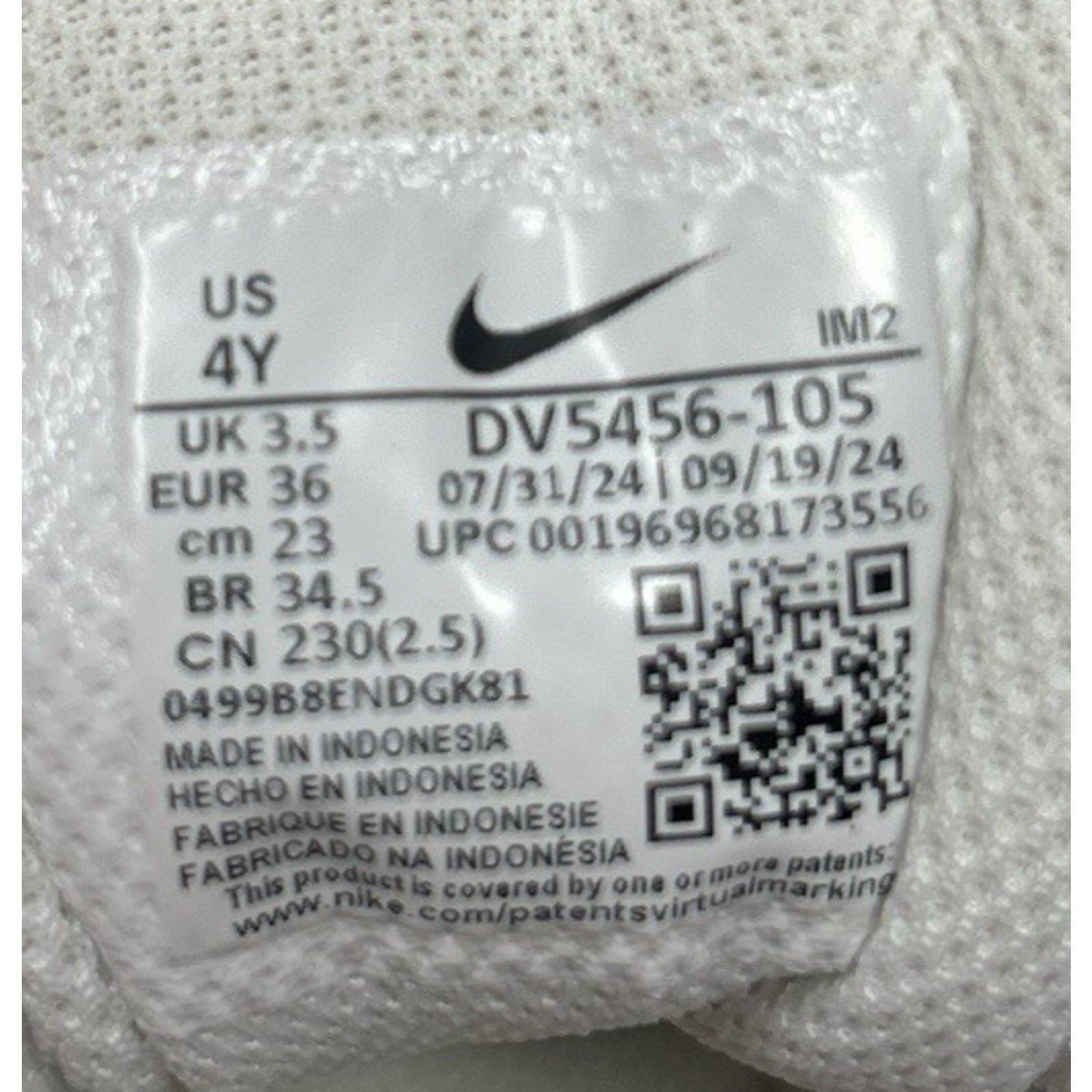 Kids Size 4Y Nike Court Borough Low Recraft (GS) Sneakers DV5456-105