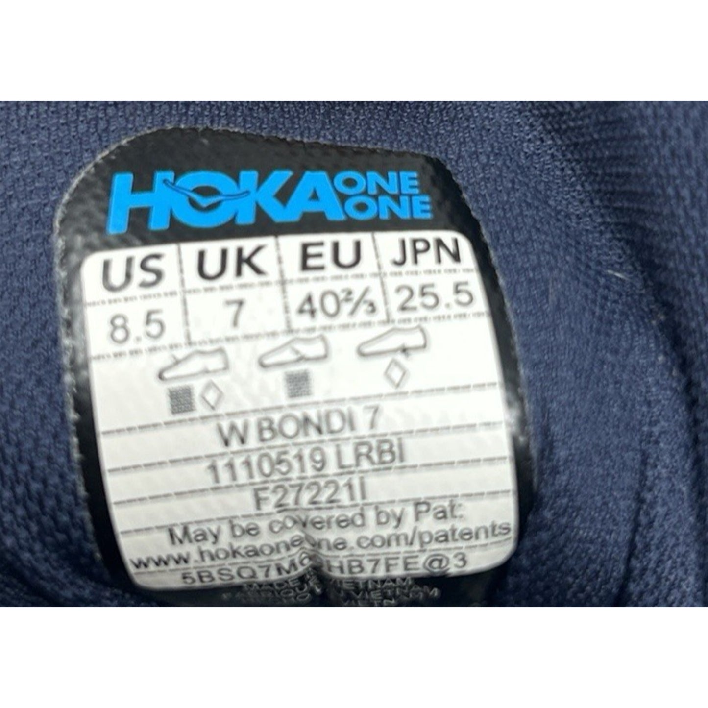 Hoka One One Bondi 7 Shoes Womens Size 8.5 Running Cushioned Mesh Athletic Sneak