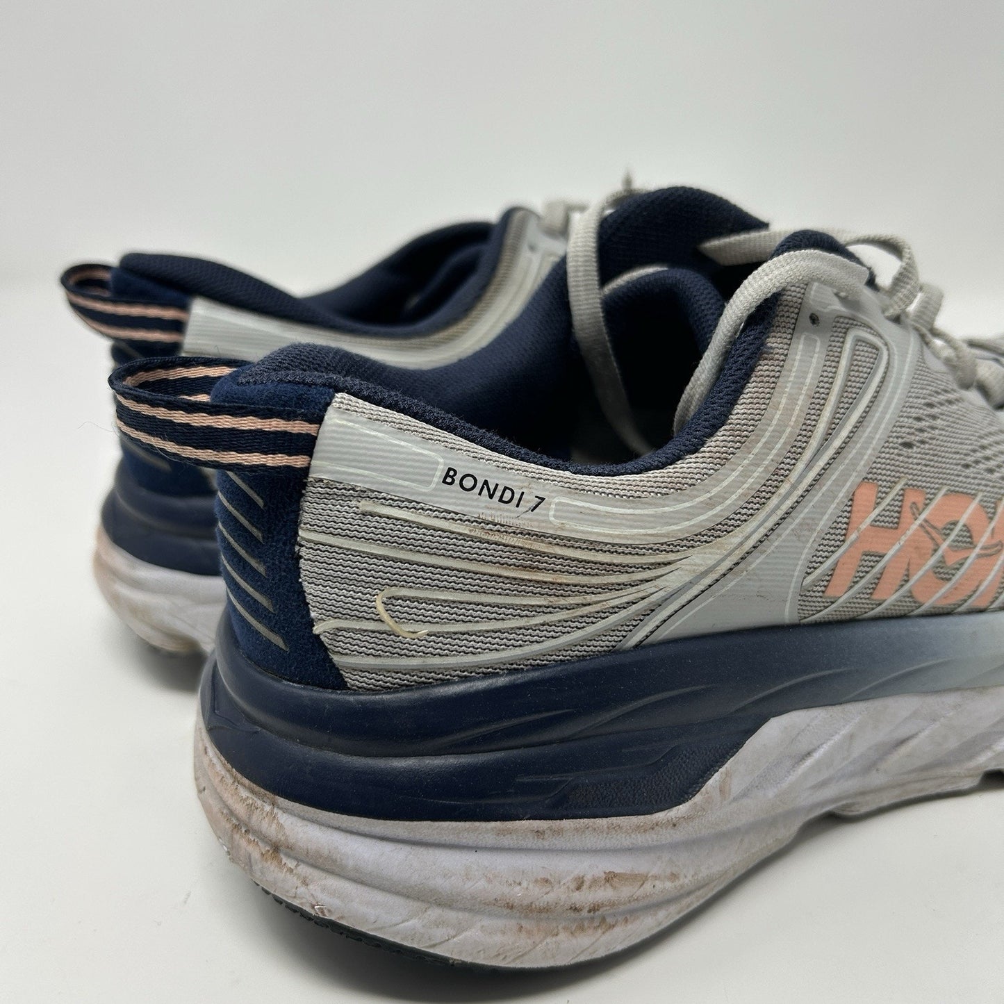 Hoka One One Bondi 7 Shoes Womens Size 8.5 Running Cushioned Mesh Athletic Sneak