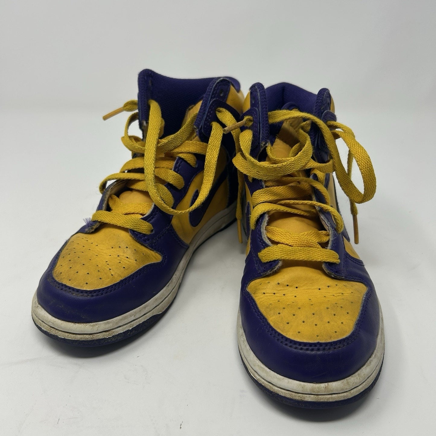 Nike Dunk High Lakers Purple Gold Preschool DZ4455-500 Kids Size 2Y