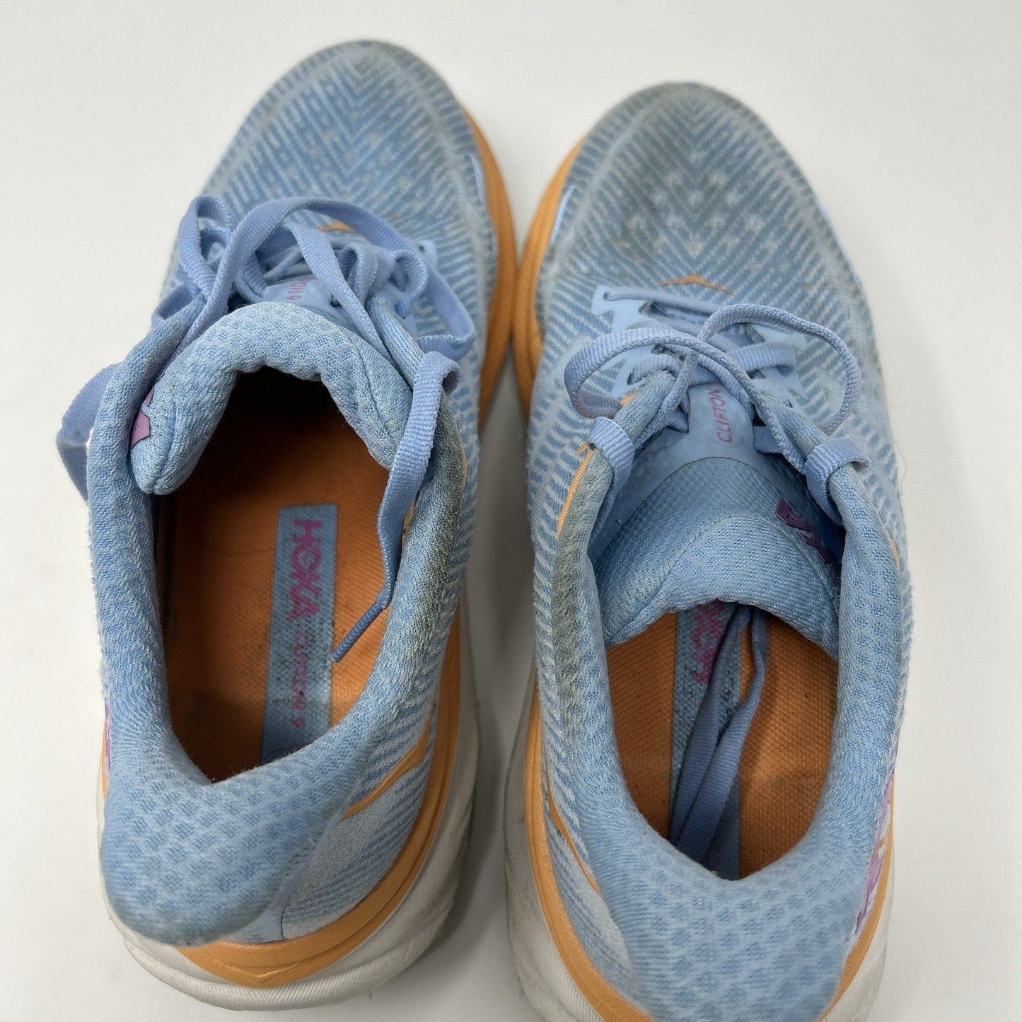 Hoka One One Clifton 9 Running Shoes Womens Size 7.5 B Ice Water Blue