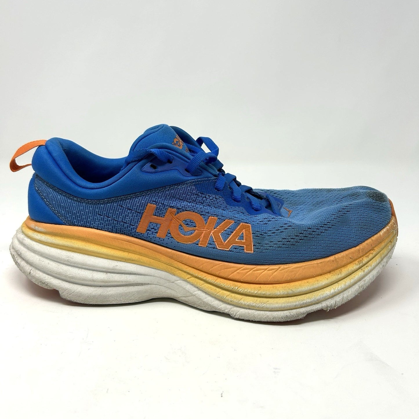 Men's 8.5 D M Hoka One One Bondi 8 1123202-CSVO Coastal Sky Vibrant Orange Shoe