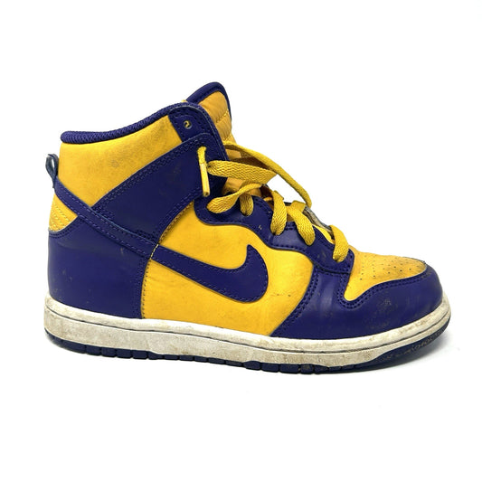 Nike Dunk High Lakers Purple Gold Preschool DZ4455-500 Kids Size 2Y