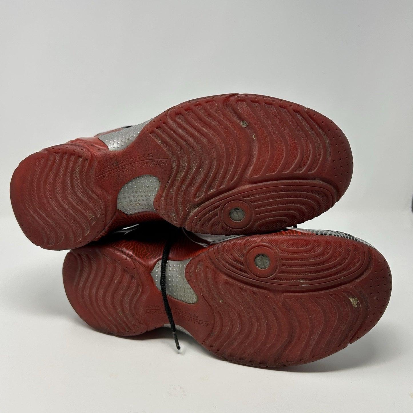 Nike Air Flightposite Exposed Zebra Sneakers Shoes 616765-001 Men's Size 9.5