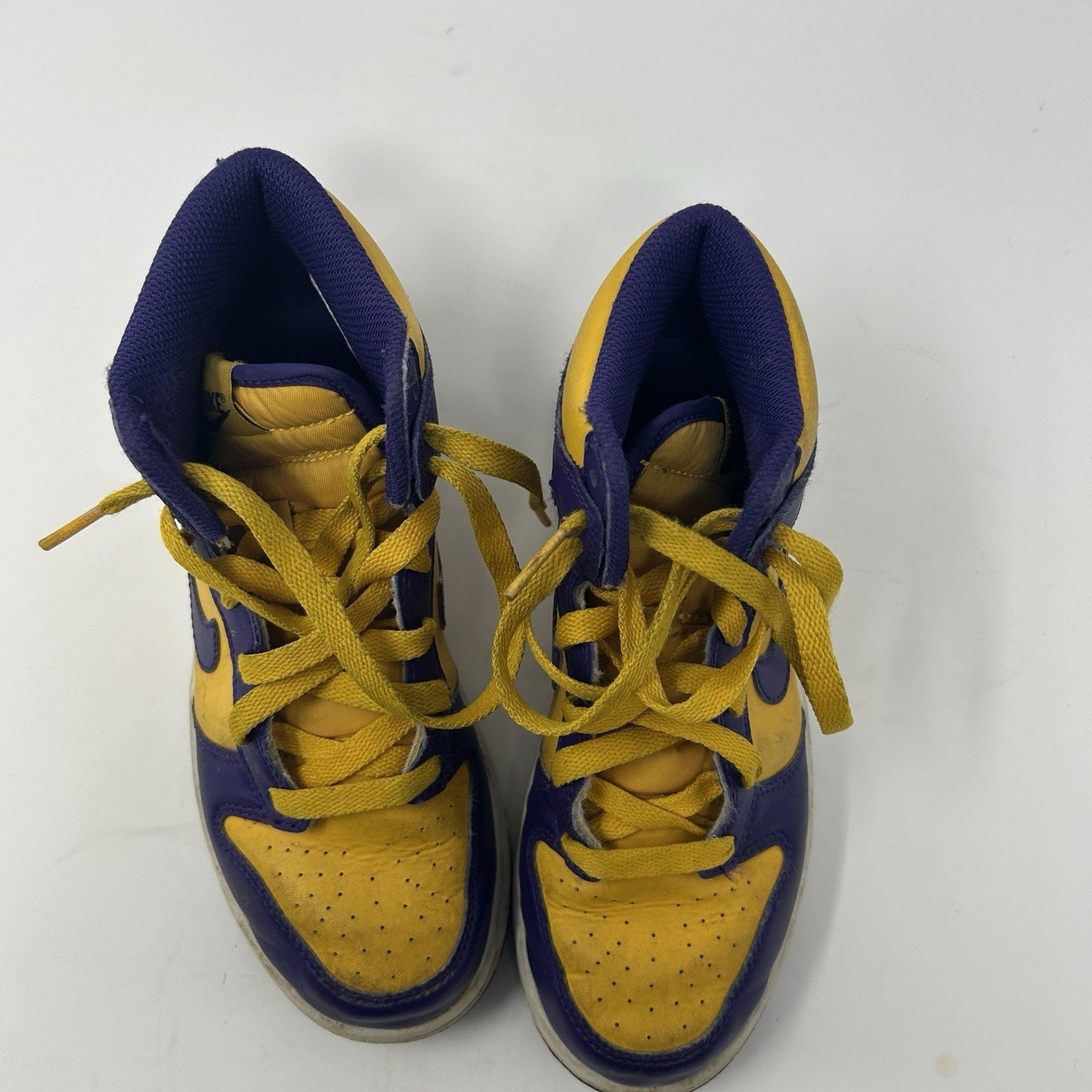 Nike Dunk High Lakers Purple Gold Preschool DZ4455-500 Kids Size 2Y