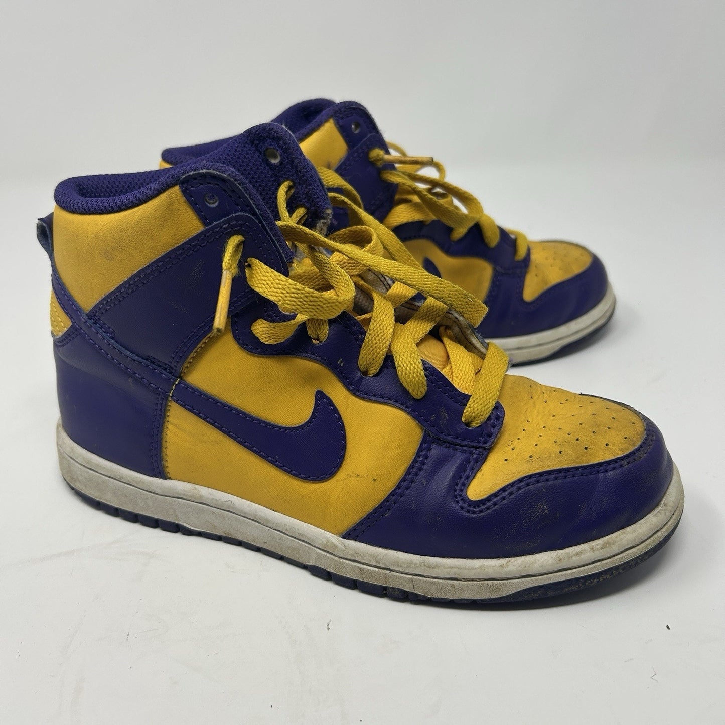 Nike Dunk High Lakers Purple Gold Preschool DZ4455-500 Kids Size 2Y