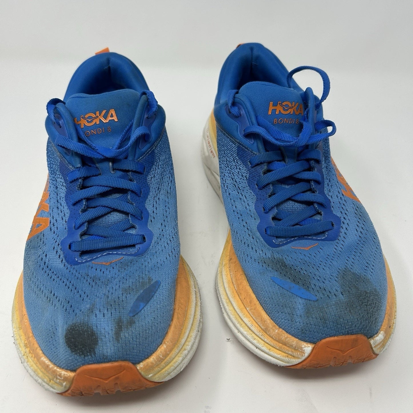 Men's 8.5 D M Hoka One One Bondi 8 1123202-CSVO Coastal Sky Vibrant Orange Shoe