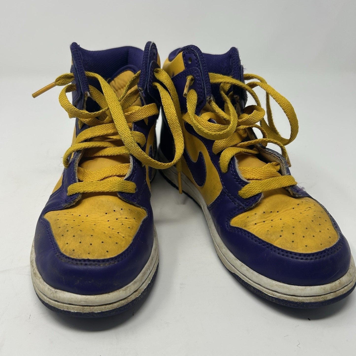 Nike Dunk High Lakers Purple Gold Preschool DZ4455-500 Kids Size 2Y