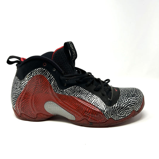 Nike Air Flightposite Exposed Zebra Sneakers Shoes 616765-001 Men's Size 9.5