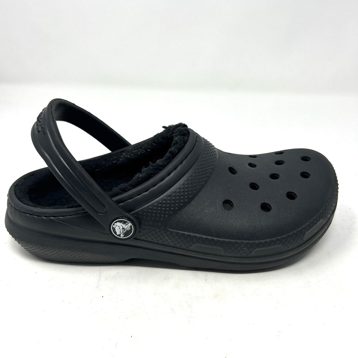 Crocs Kids’ Classic Lined Clogs Black, Girls’ Size J 4