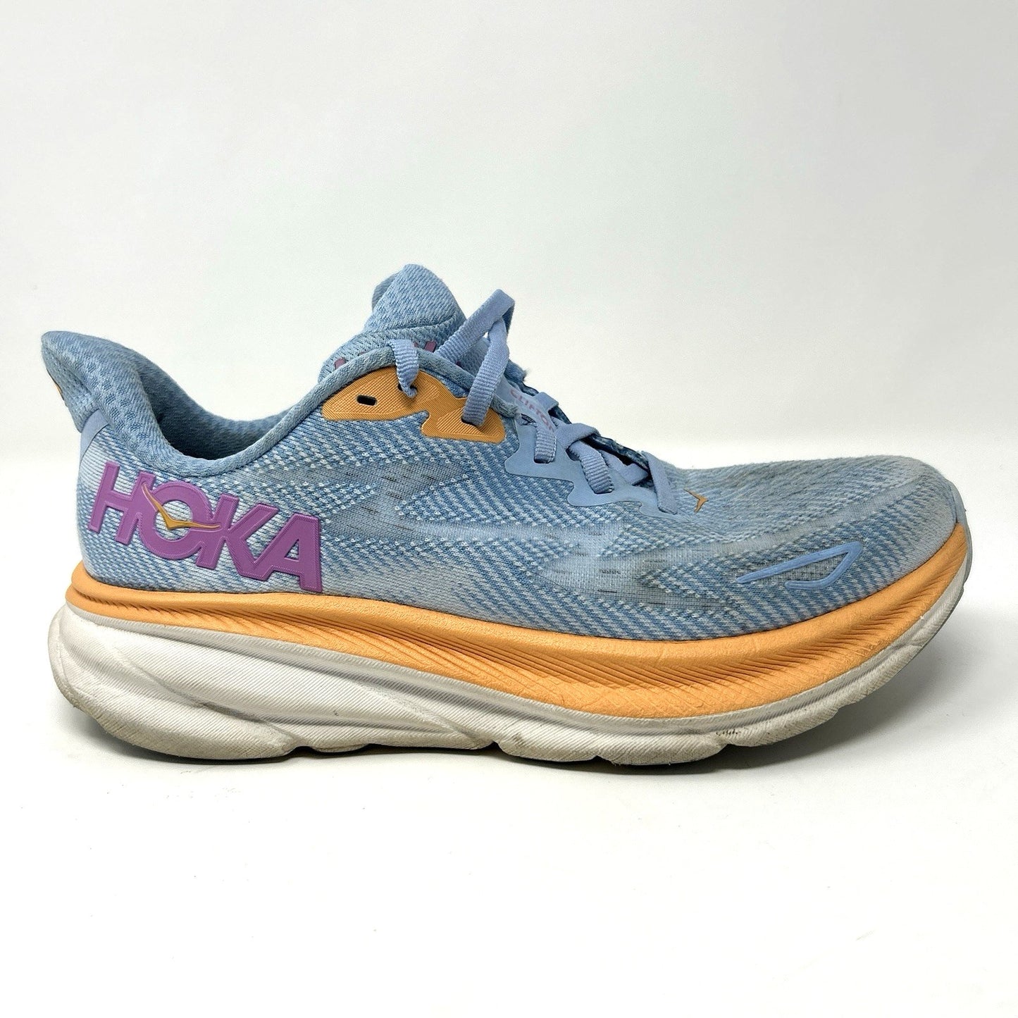 Hoka One One Clifton 9 Running Shoes Womens Size 7.5 B Ice Water Blue