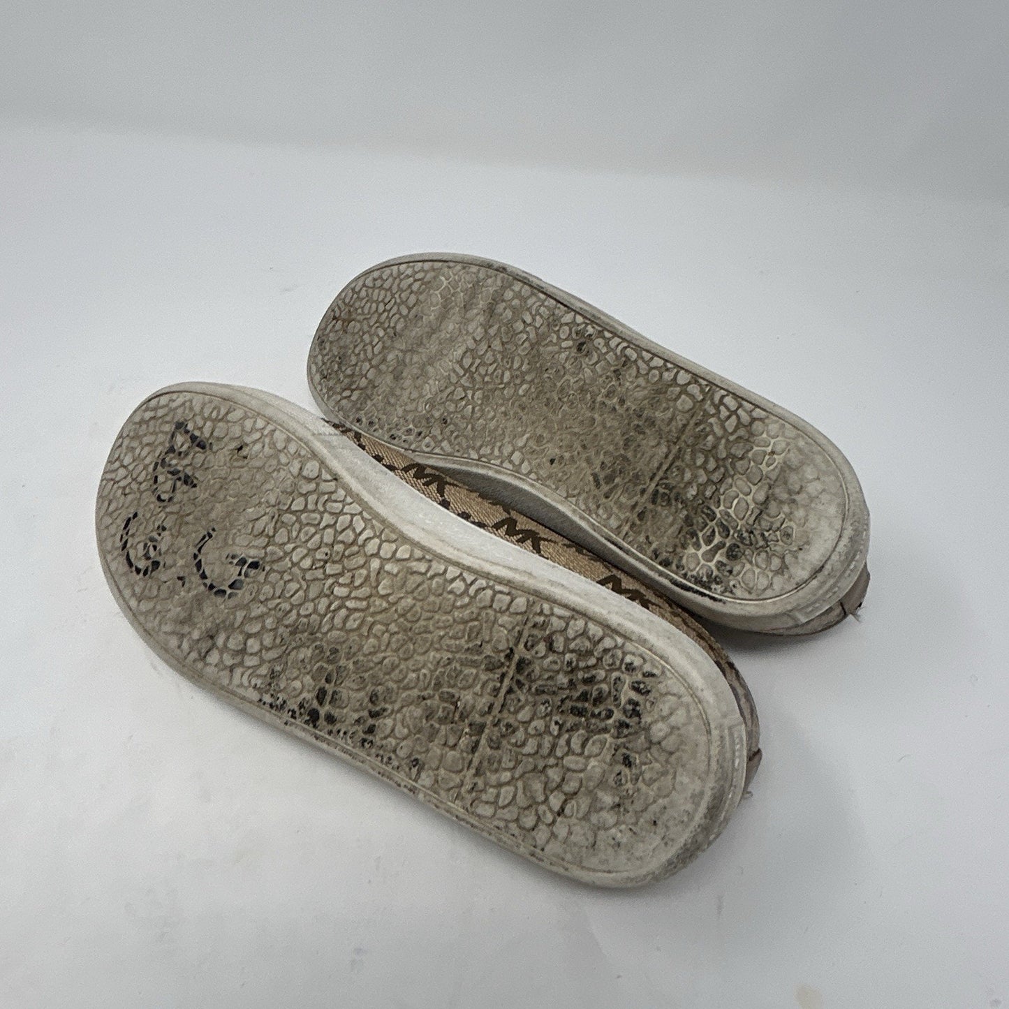 Michael Kors MK Signature Logo Canvas Lace Up Sneakers Mens Size 3 US