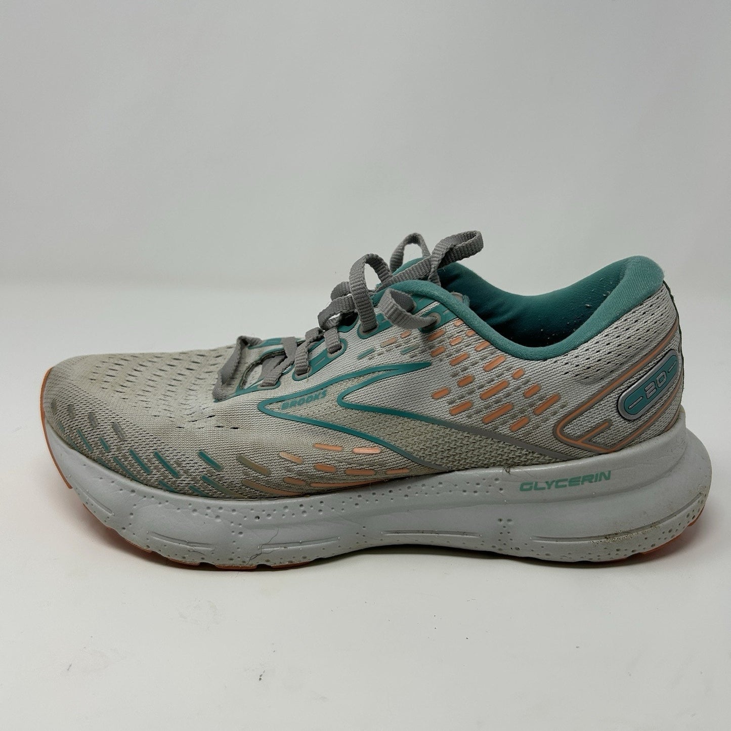 Brooks Womens Glycerin 20 1203691D061 Gray Running Shoes Sneakers Size 9.5