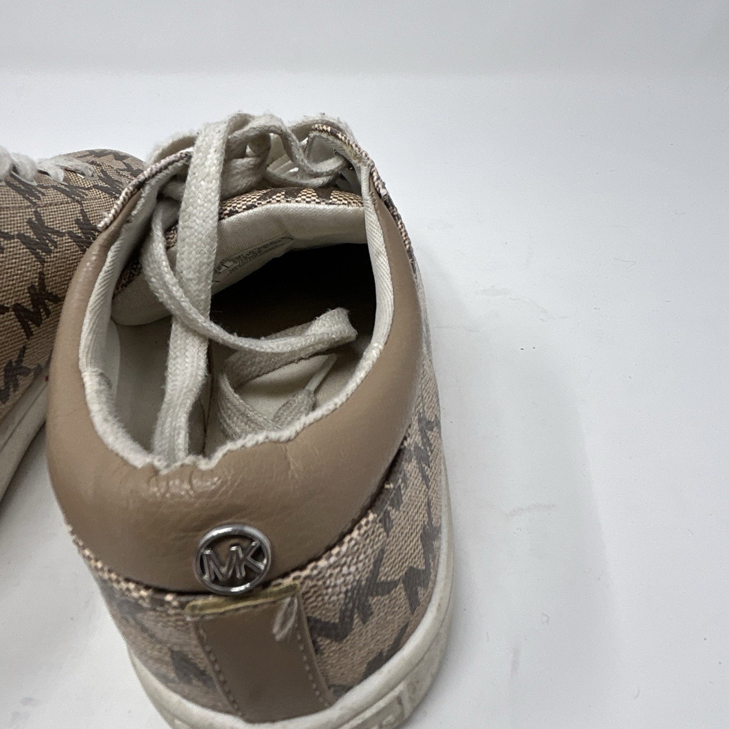 Michael Kors MK Signature Logo Canvas Lace Up Sneakers Mens Size 3 US