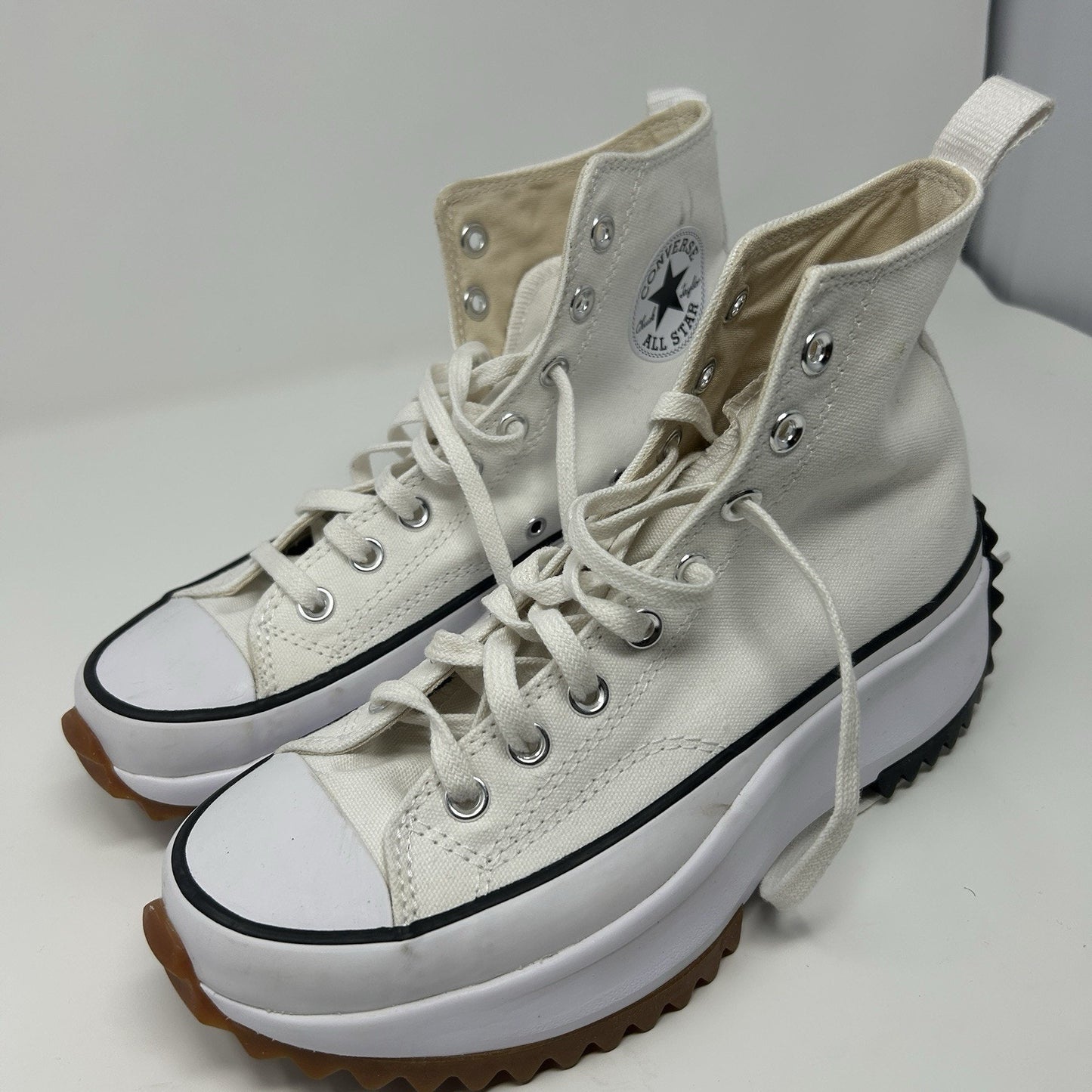 Converse Run Star Hike Canvas Platform 7.5 Men’s White - womens 9
