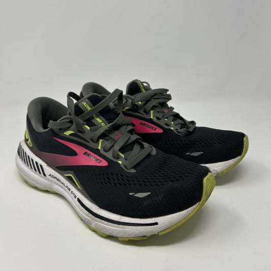 Brooks Womens Adrenaline GTS 23 1203811B037 Black Running Shoes Sneakers Sz 7